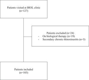 Flowchart of patient inclusion and exclusion criteria.