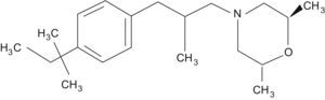 Estructura química de la amorolfina.