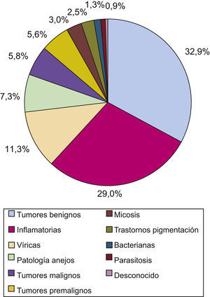 Distribución de las patologías (diagnósticos agrupados).
