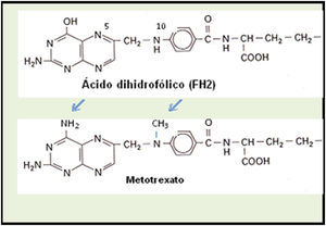 Fórmula química del metotrexato