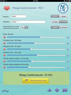 Calculadora de riesgo cardiovascular (según las tablas REGICOR).
