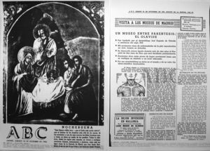 Artículo de ABC en que se hace mención al cierre del Museo Olavide 1966.