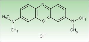Estructura química del nuevo azul de metileno.
