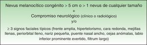 Definición de melanosis neurocutánea.