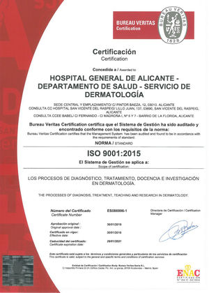 Certificación ISO.