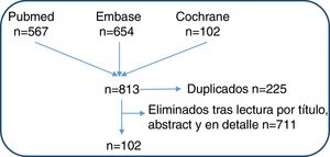 Diagrama de flujo de los estudios de la revisión de la literatura.