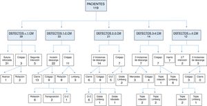 Técnicas de reconstrucción empleadas en la serie de 119 pacientes.