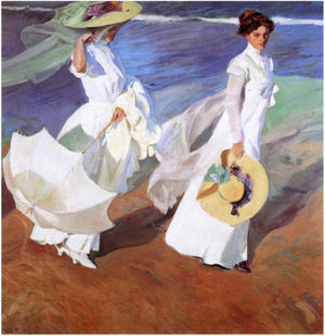 A walk at the seashore (1909).