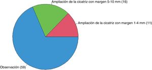 Actitud ante un nevus displásico de alto grado con márgenes libres (n=86).