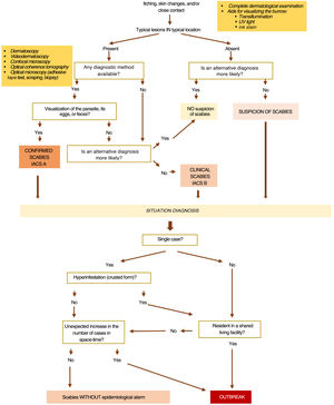 Diagnostic algorithm of scabies.