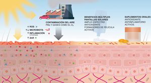 Efectos de la contaminación atmosférica y la radiación solar sobre la piel y estrategias no farmacológicas para contrarrestarlos.