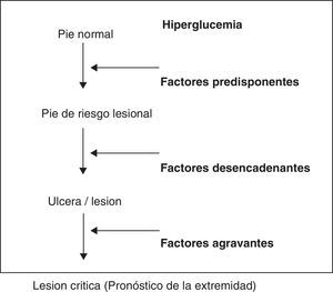 Fisiopatología general de la úlcera del pie diabético.