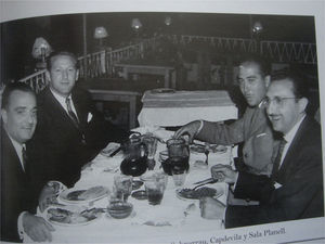De izquierda a derecha: Dres. A. Rodríguez Arias, R. C.de Sobregrau, J. M. Capdevila Mirabet, E. Sala Planell.
