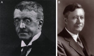 Epónimos del síndrome de Ehlers-Danlos: el danés Edvard Laurits Ehlers (1863-1937) (A) y el francés Henri-Alexandre Danlos (1844-1912) (B).