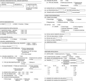 Página de recogida de datos.