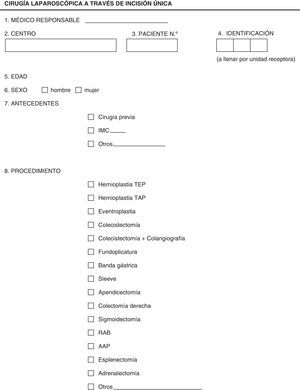 Cirugía laparoscópica a través de incisión única.