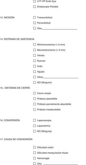 Cirugía laparoscópica a través de incisión única.