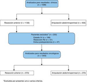 Diagrama de flujo de la población incluida en el estudio.