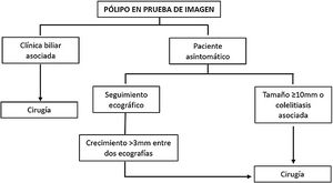 Algoritmo de manejo de pólipos vesiculares en nuestro centro.