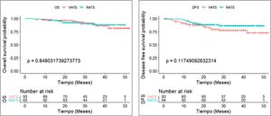 Overall survival and disease-free survival.