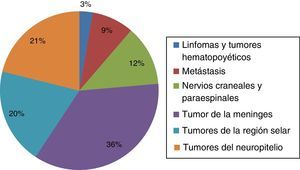 Distribución de tumores en mayores de 20 años (n=398).