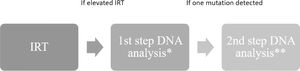 Current newborn screening model in Poland (IRT/DNA/EGA).