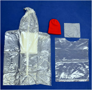 Intervention and control plastic bag.
