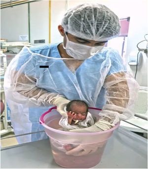 Application of hydrotherapy (source: authors’ collection).