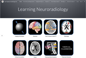 Learning Neuroradiology. Sitio web creado por la Dra. Tabby Kennedy, de la Universidad de Wisconsin en Madison (EE. UU.), cuyo objetivo es la enseñanza de los fundamentos de la Neurorradiología. La labor docente en Neurorradiología de la Dra. Tabby Kennedy ha sido reconocida con diversos galardones de diversas sociedades científicas estadounidenses (https://sites.google.com/a/wisc.edu/neuroradiology/home).