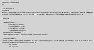 Ejemplo de plantilla de informe estructurado para RM de hidrops.