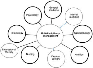 Disciplines involved in the management of the diabetic foot patient.