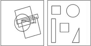 Ejemplo de un ítem de la prueba de intersección de figuras (clase 5).