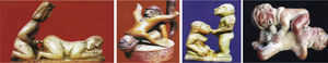 Cuatro escenas eróticas mochica (costa peruana+-700 d.C).