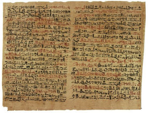 Extracto del papiro de Edwin Smith. Fuente: Rison17.