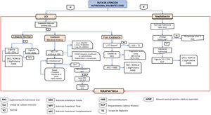 Ruta institucional para la atención de los pacientes adultos que presentan infección por COVID-19, y que requieren terapia nutricional.