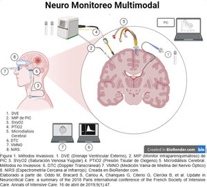 Representación esquemática del neuromonitoreo multimodal Fuente: elaborado a partir de Oddo et al.11