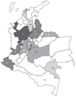 Distribución de los aislamientos de Haemophilus influenzae por procedencia y serotipo, Colombia, 2002-2013.