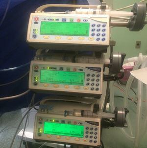 Piston-type pumps for sedoanalgesia perfusion.