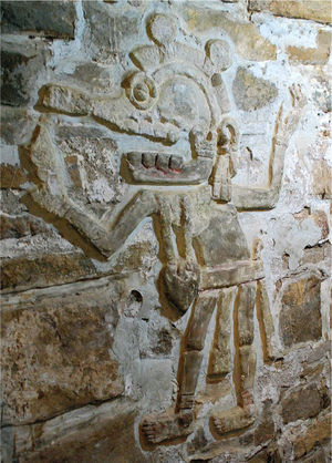 Imagen de Mictlantecuhtli, en la tumba 1 de Zaachila.