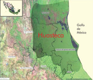 La región Huasteca se ubica hacia el norte del estado de Veracruz, sur de Tamaulipas, oriente de San Luis Potosí, noreste de Querétaro, parte de Hidalgo, norte de Puebla, aunque se llegan a considerar porciones de Guanajuato y Nuevo León.