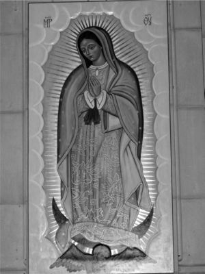 Virgen de Guadalupe en la basílica de Santa Ana de Beaupré, Quebec, Canadá (fotografía: Lorenzo Armendáriz).