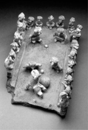 Maqueta de un juego de pelota de Nayarit (fotografía: cortesía del Museo de Arte del Condado de Los Ángeles).