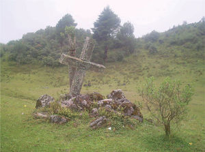 Altar in the mountains south of San Mateo Ixtatán
