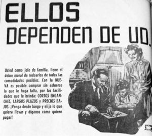 Detalle anuncio: “Ellos dependen de Ud.”, Novedades, 3 de junio de 1947, p. 10