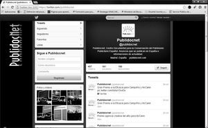Perfil de publidocnet en Twitter.