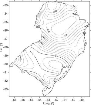 Spatial anomalies of rainfall in 1985.