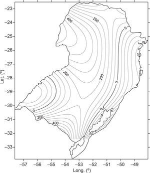 Spatial anomalies of rainfall in 1997.