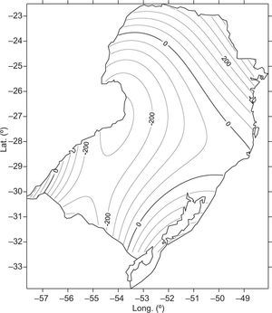 Spatial anomalies of rainfall in 1976.