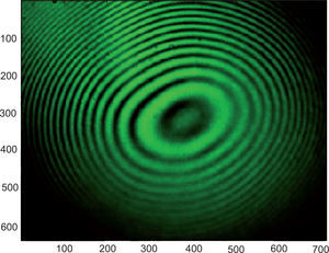 Perturbed interference pattern.