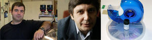 Los co-descubridores del grafeno: Kosya Novoselov, Andrey Geim y una cinta adhesiva.